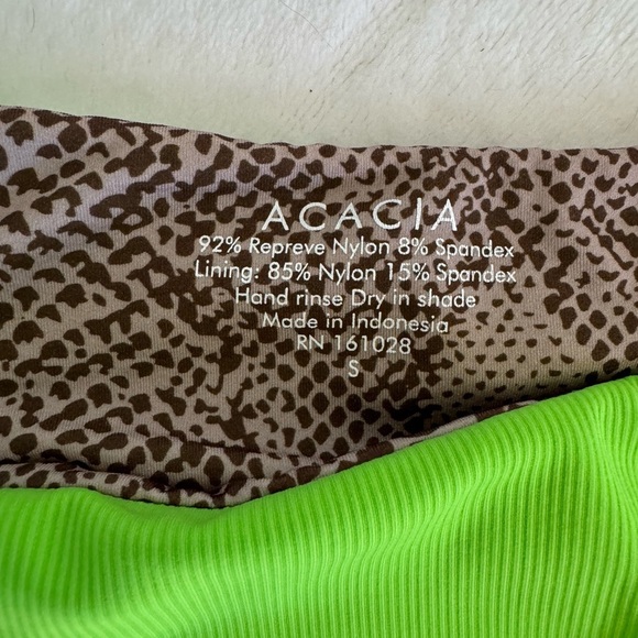 Green Acacia Set Hookipa Bottom (s) Blake Top (s) small - Picture 5 of 6